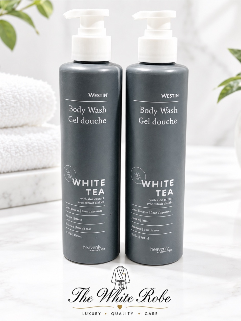 (2 PACK) BODY WASH WHITE TEA WITH ALOE 360ml/12 fl oz.